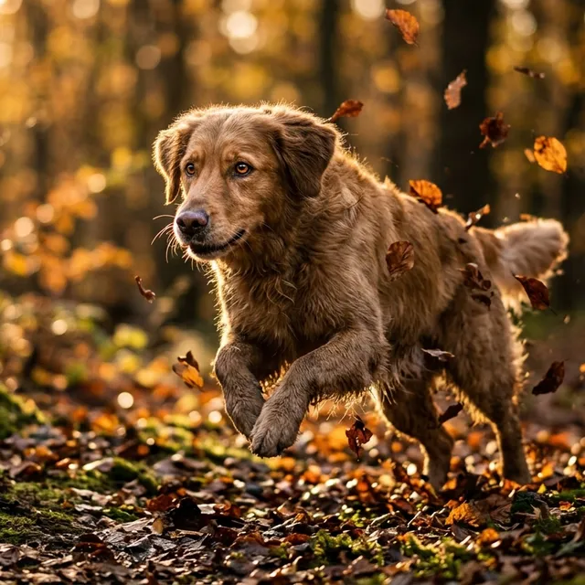 Chiaroscuro Golden Hour Dog Portrait