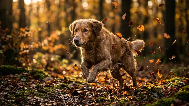 Chiaroscuro Golden Hour Dog Portrait