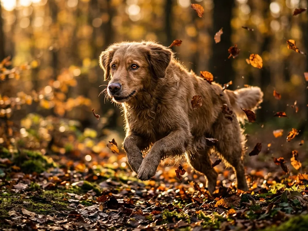 Chiaroscuro Golden Hour Dog Portrait
