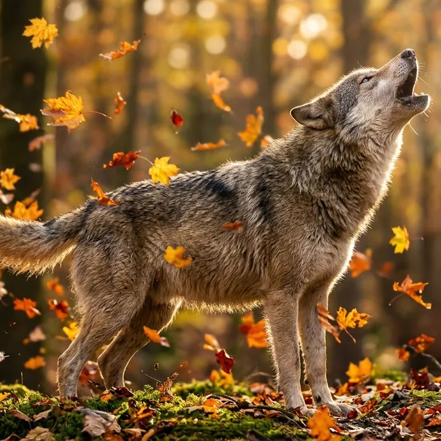 Kodak Portra Wildfall Wolf Cinematic Portrait