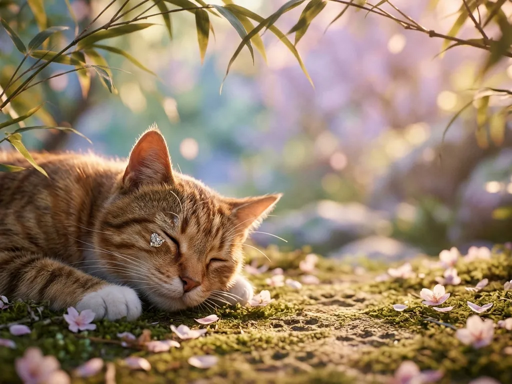 Zen Garden Feline Dreamscape Macro