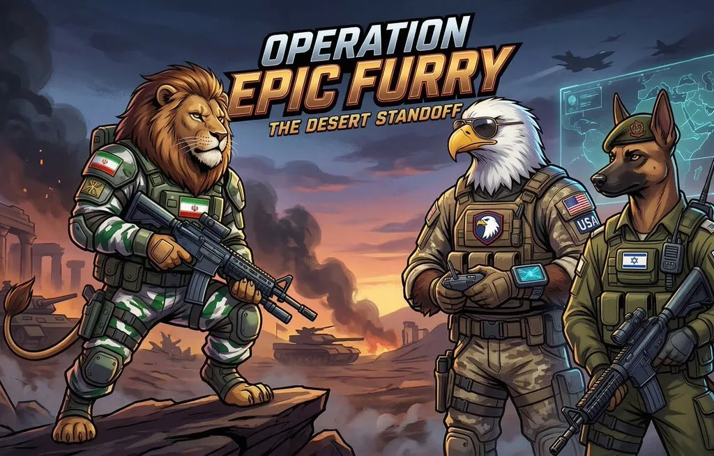 Comic / Storyboard - Operation Epic Furry Illustration Prompt