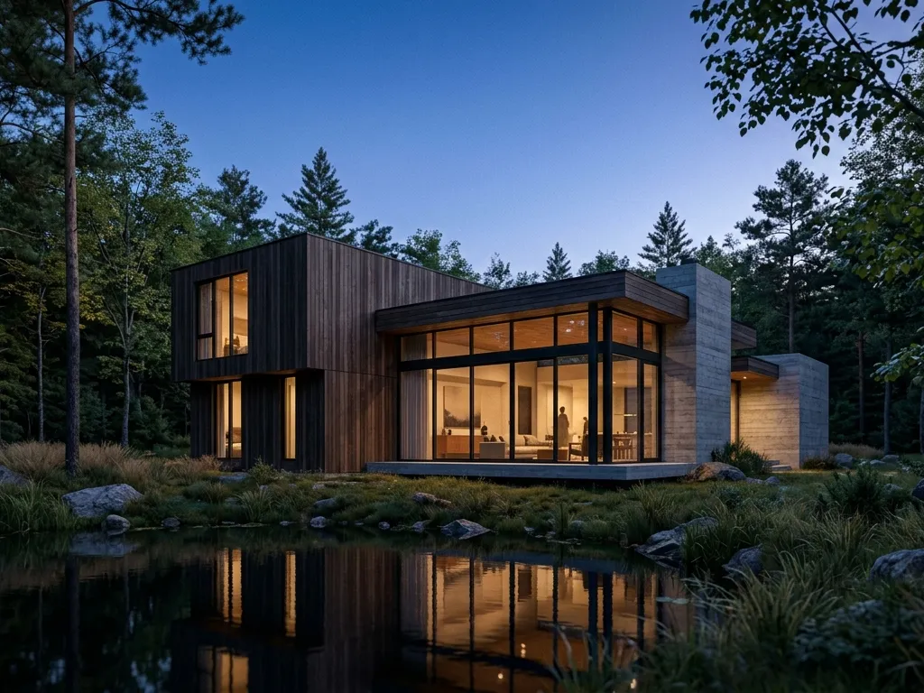 Unreal Engine 5 Blue Hour Cabin Masterpiece