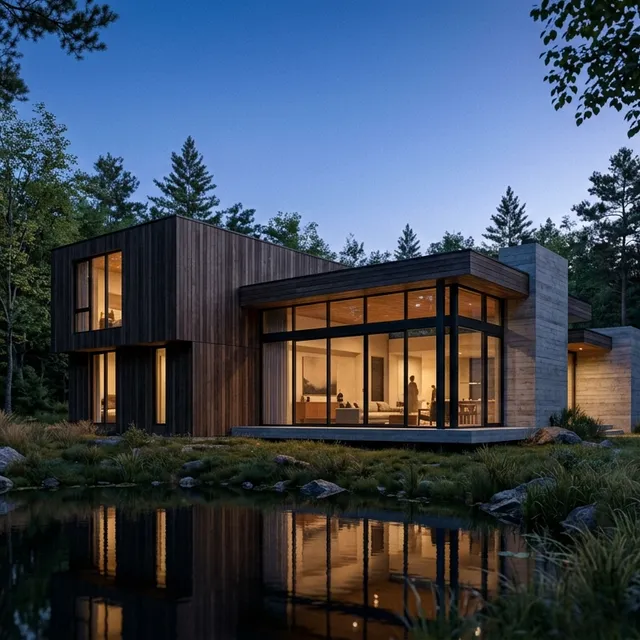 Unreal Engine 5 Blue Hour Cabin Masterpiece