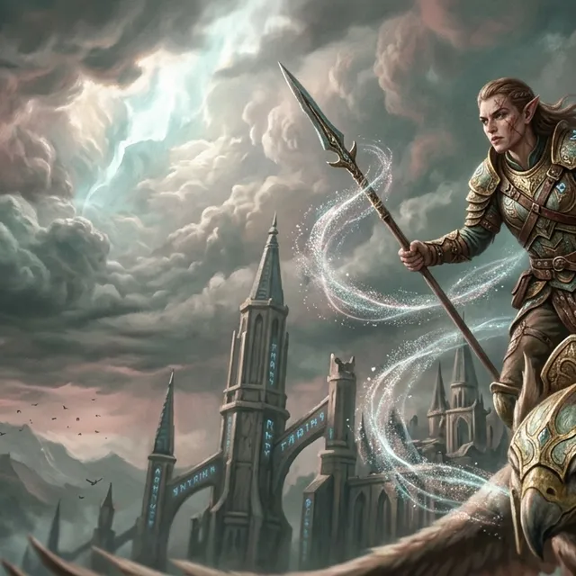 Baroque Celestial Elven Stormscape