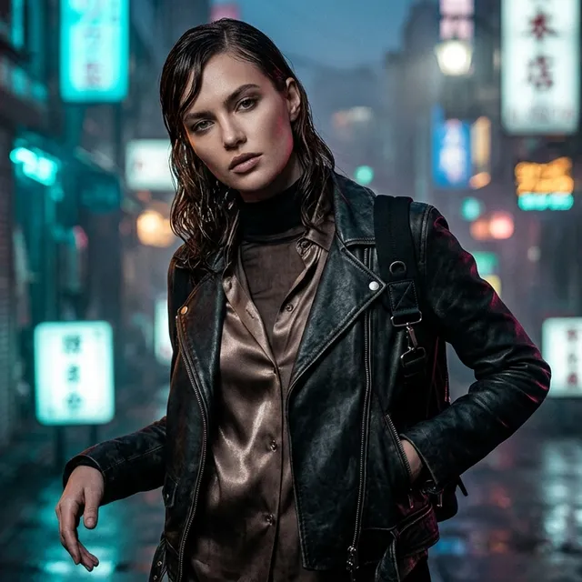 Neo-Tokyo Leather Luxe Editorial