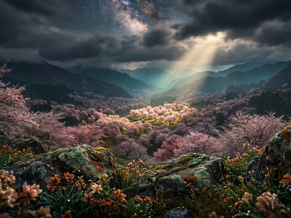 Kodachrome Cherry Blossom Milky Way Drama