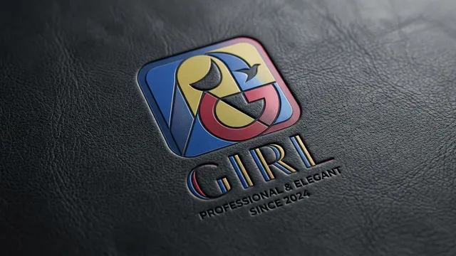 Hyper-Real Embossed Girl Logo Design