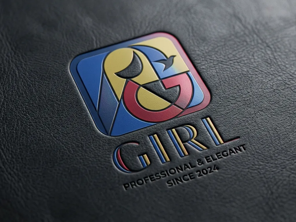Hyper-Real Embossed Girl Logo Design