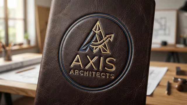 Hyperreal Embossed Leather Logo Design