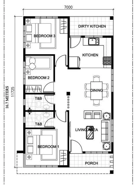 Infographic / Edu Visual - Photorealistic 3D Floor Plan Render with Furniture