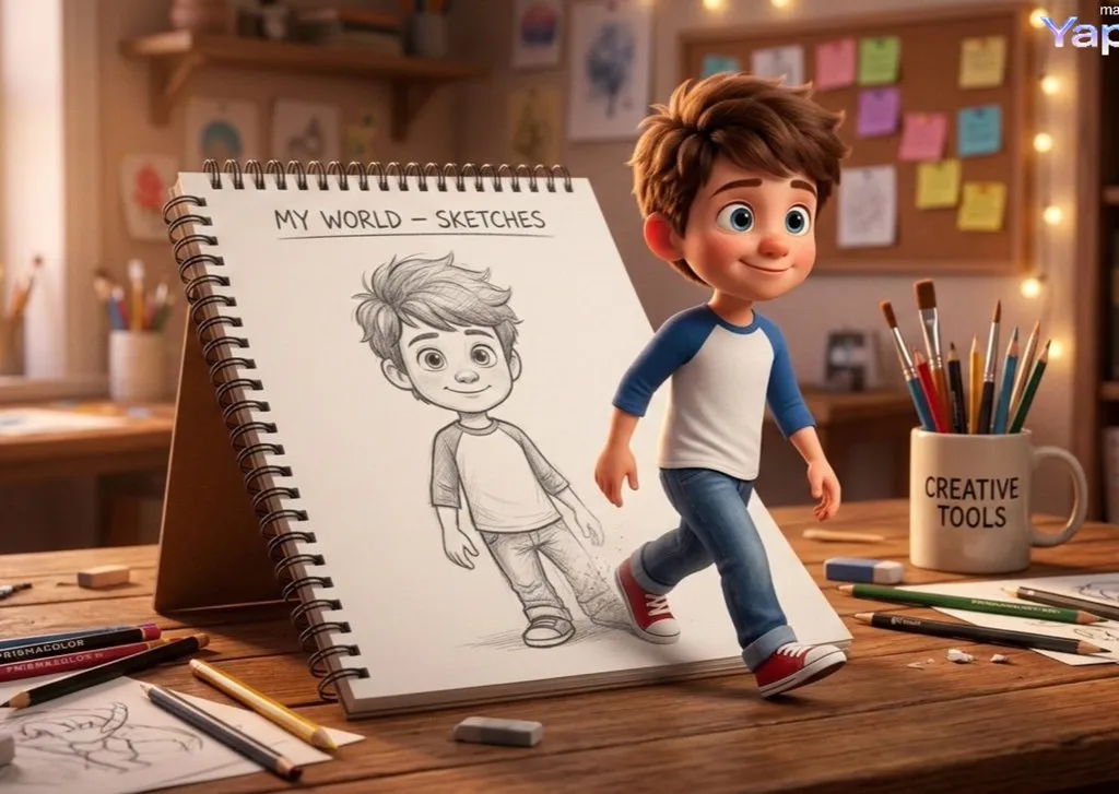 YouTube Thumbnail - Cinematic 3D Illustration of Imagination Coming to Life