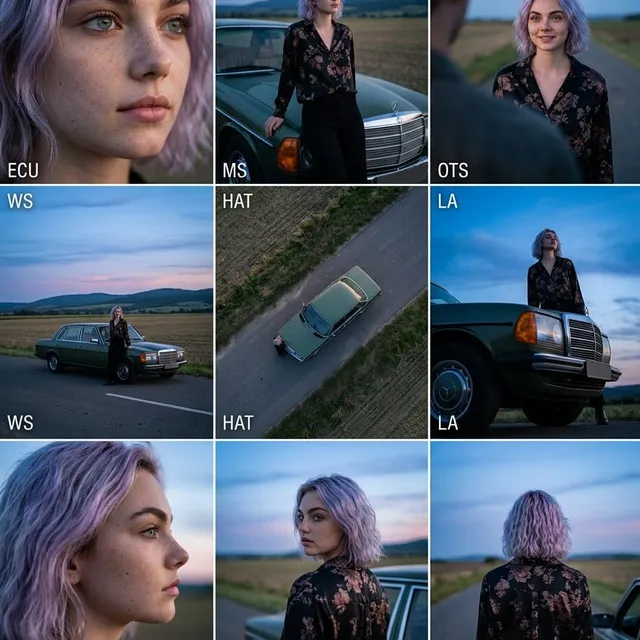 YouTube Thumbnail - Cinematic 3x3 Grid Camera Angle Prompt