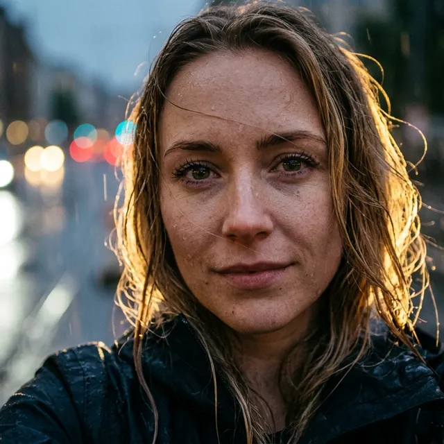 Golden Hour Rain-Kissed Leica Portrait