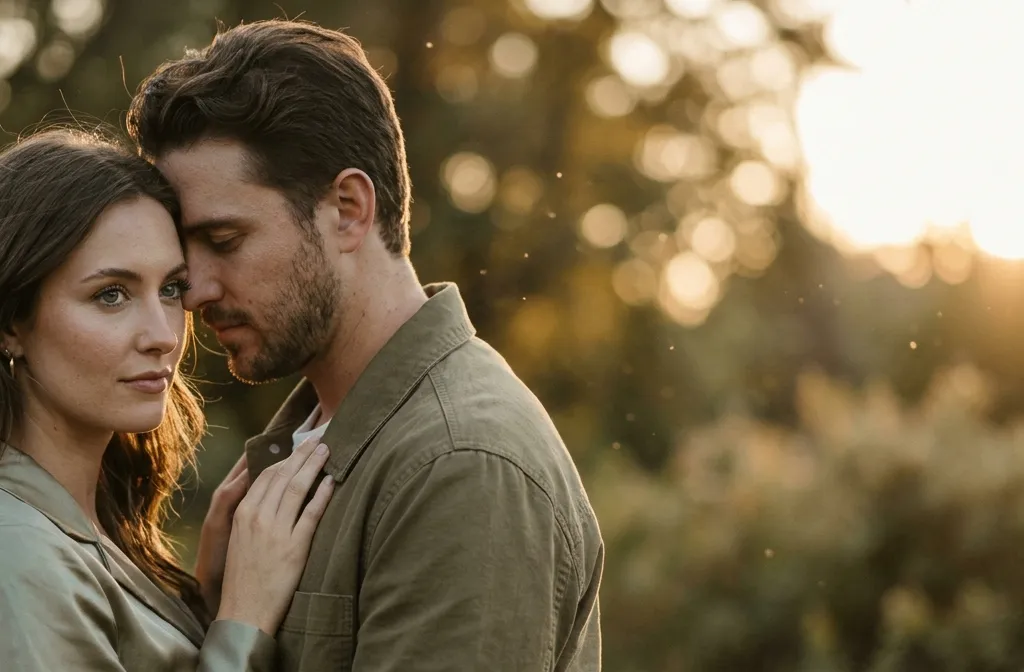 Pre-Raphaelite Golden Hour Couple Portrait