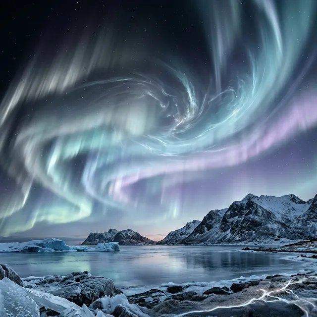 UI-Optimized Ethereal Aurora 8K Wallpaper
