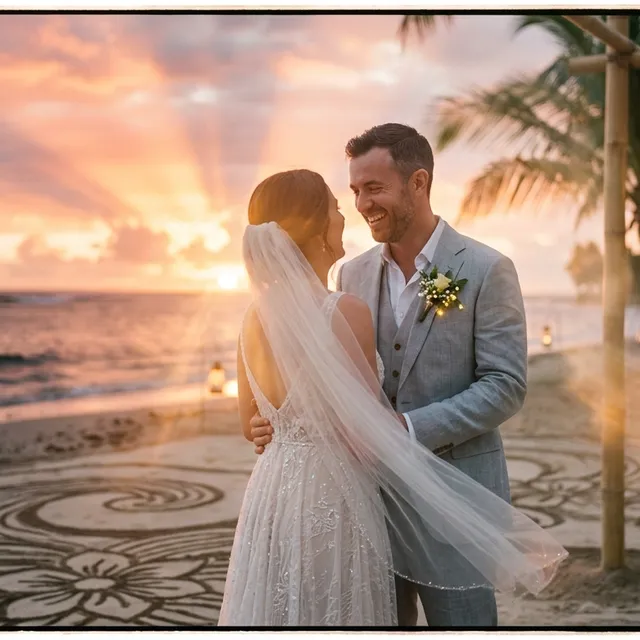 Cinematic Vintage Beach Wedding Dreamscape